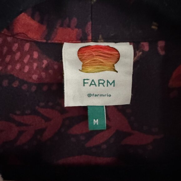 Farm Rio mixed print, fleece shirt flannel Jacket - Picture 3 of 6